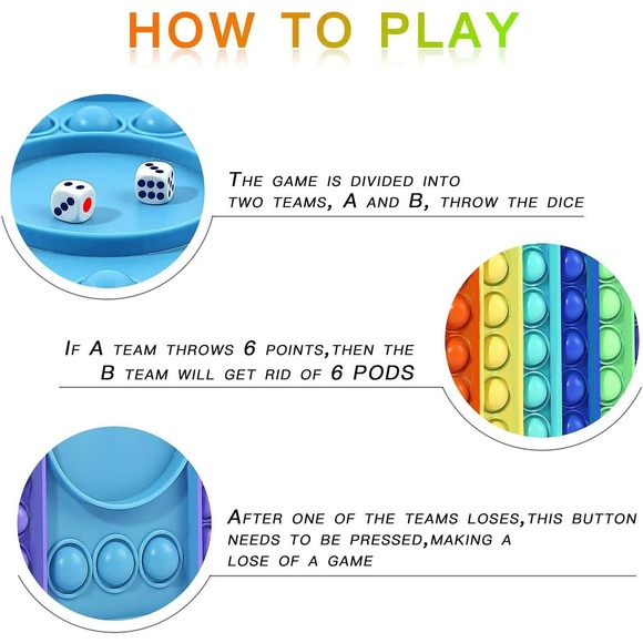 BOGO - Top Trenz XXL Jumbo OMG Pop Fidgety Game Board Great for Travel - Picture 5 of 7